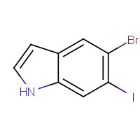 1000343-06-5 5-bromo-6-iodo-1H-indole chemical structure