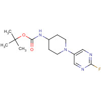 1001399-24-1 tert-butyl N-[1-(2-fluoropyrimidin-5-yl)piperidin-4-yl]carbamate chemical structure
