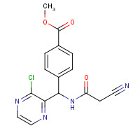 1620564-42-2 methyl 4-[(3-chloropyrazin-2-yl)-[(2-cyanoacetyl)amino]methyl]benzoate chemical structure