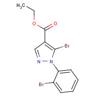 1245093-30-4 ethyl 5-bromo-1-(2-bromophenyl)pyrazole-4-carboxylate chemical structure