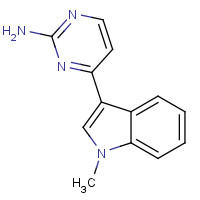 199865-36-6 4-(1-methylindol-3-yl)pyrimidin-2-amine chemical structure