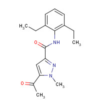 1403332-97-7 5-acetyl-N-(2,6-diethylphenyl)-1-methylpyrazole-3-carboxamide chemical structure