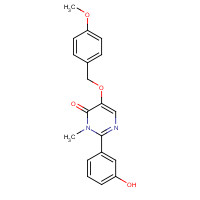 1333240-13-3 2-(3-hydroxyphenyl)-5-[(4-methoxyphenyl)methoxy]-3-methylpyrimidin-4-one chemical structure