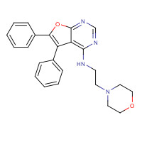 792945-64-3 N-(2-morpholin-4-ylethyl)-5,6-diphenylfuro[2,3-d]pyrimidin-4-amine chemical structure