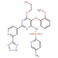 180384-56-9 N-[6-(2-hydroxyethoxy)-5-(2-methoxyphenoxy)-2-[2-(2H-tetrazol-5-yl)pyridin-4-yl]pyrimidin-4-yl]-5-methylpyridine-2-sulfonamide chemical structure
