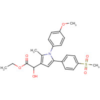 1005451-45-5 ethyl 2-hydroxy-2-[1-(4-methoxyphenyl)-2-methyl-5-(4-methylsulfonylphenyl)pyrrol-3-yl]acetate chemical structure