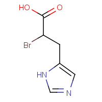 35319-96-1 2-bromo-3-(1H-imidazol-5-yl)propanoic acid chemical structure