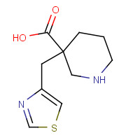 1343849-63-7 3-(1,3-thiazol-4-ylmethyl)piperidine-3-carboxylic acid chemical structure