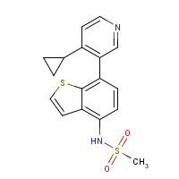 1428880-95-8 N-[7-(4-cyclopropylpyridin-3-yl)-1-benzothiophen-4-yl]methanesulfonamide chemical structure