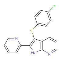 1346525-74-3 3-(4-chlorophenyl)sulfanyl-2-pyridin-2-yl-1H-pyrrolo[2,3-b]pyridine chemical structure