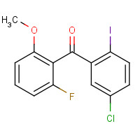 1233025-91-6 (5-chloro-2-iodophenyl)-(2-fluoro-6-methoxyphenyl)methanone chemical structure
