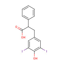 577-91-3 3-(4-hydroxy-3,5-diiodophenyl)-2-phenylpropanoic acid chemical structure