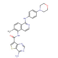1446111-87-0 4-amino-N-[6-methyl-1-(4-morpholin-4-ylanilino)isoquinolin-5-yl]thieno[3,2-d]pyrimidine-7-carboxamide chemical structure