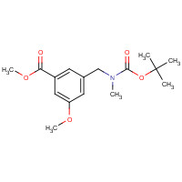 1552310-80-1 methyl 3-methoxy-5-[[methyl-[(2-methylpropan-2-yl)oxycarbonyl]amino]methyl]benzoate chemical structure
