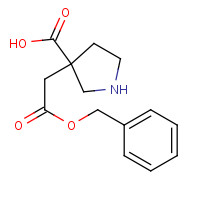 1206228-81-0 3-(2-oxo-2-phenylmethoxyethyl)pyrrolidine-3-carboxylic acid chemical structure