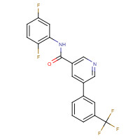 1057089-82-3 N-(2,5-difluorophenyl)-5-[3-(trifluoromethyl)phenyl]pyridine-3-carboxamide chemical structure