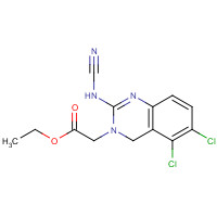 146374-56-3 ethyl 2-[5,6-dichloro-2-(cyanoamino)-4H-quinazolin-3-yl]acetate chemical structure