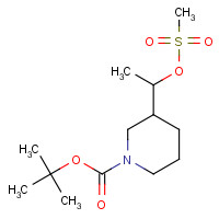 1219911-33-7 tert-butyl 3-(1-methylsulfonyloxyethyl)piperidine-1-carboxylate chemical structure