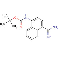 885270-07-5 tert-butyl N-(4-carbamimidoylnaphthalen-1-yl)carbamate chemical structure