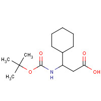 458529-74-3 3-cyclohexyl-3-[(2-methylpropan-2-yl)oxycarbonylamino]propanoic acid chemical structure