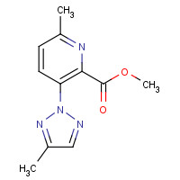 1228430-90-7 methyl 6-methyl-3-(4-methyltriazol-2-yl)pyridine-2-carboxylate chemical structure