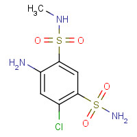 13659-98-8 4-amino-6-chloro-3-N-methylbenzene-1,3-disulfonamide chemical structure
