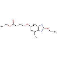 808743-61-5 ethyl 4-[(2-ethoxy-7-methyl-3H-benzimidazol-5-yl)oxy]butanoate chemical structure