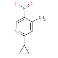 1386457-79-9 2-cyclopropyl-4-methyl-5-nitropyridine chemical structure
