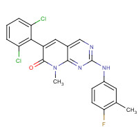 287204-45-9 6-(2,6-dichlorophenyl)-2-(4-fluoro-3-methylanilino)-8-methylpyrido[2,3-d]pyrimidin-7-one chemical structure