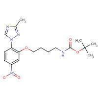 1356010-11-1 tert-butyl N-[4-[2-(3-methyl-1,2,4-triazol-1-yl)-5-nitrophenoxy]butyl]carbamate chemical structure