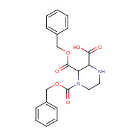 370891-25-1 3,4-bis(phenylmethoxycarbonyl)piperazine-2-carboxylic acid chemical structure