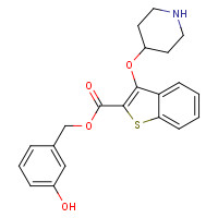 1443208-20-5 (3-hydroxyphenyl)methyl 3-piperidin-4-yloxy-1-benzothiophene-2-carboxylate chemical structure