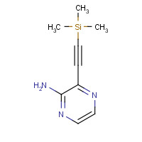 1005349-12-1 3-(2-trimethylsilylethynyl)pyrazin-2-amine chemical structure