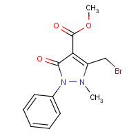 913375-92-5 methyl 5-(bromomethyl)-1-methyl-3-oxo-2-phenylpyrazole-4-carboxylate chemical structure