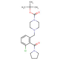 1460036-58-1 tert-butyl 4-[[3-chloro-2-(pyrrolidine-1-carbonyl)phenyl]methyl]piperazine-1-carboxylate chemical structure