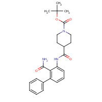 1272357-28-4 tert-butyl 4-[(2-carbamoyl-3-phenylphenyl)carbamoyl]piperidine-1-carboxylate chemical structure