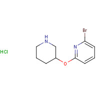 1159816-30-4 2-bromo-6-piperidin-3-yloxypyridine;hydrochloride chemical structure