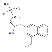 897373-76-1 5-tert-butyl-2-[4-(chloromethyl)naphthalen-2-yl]pyrazol-3-amine chemical structure
