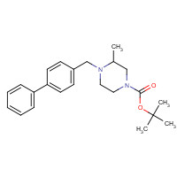 1446819-37-9 tert-butyl 3-methyl-4-[(4-phenylphenyl)methyl]piperazine-1-carboxylate chemical structure