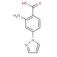 1186663-55-7 2-amino-4-pyrazol-1-ylbenzoic acid chemical structure