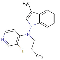 119229-65-1 N-(3-fluoropyridin-4-yl)-3-methyl-N-propylindol-1-amine chemical structure