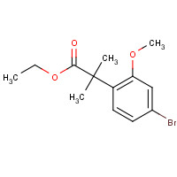 1563013-85-3 ethyl 2-(4-bromo-2-methoxyphenyl)-2-methylpropanoate chemical structure