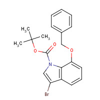 914349-40-9 tert-butyl 3-bromo-7-phenylmethoxyindole-1-carboxylate chemical structure