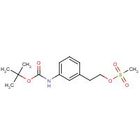 354507-64-5 2-[3-[(2-methylpropan-2-yl)oxycarbonylamino]phenyl]ethyl methanesulfonate chemical structure