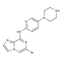 1433821-90-9 6-bromo-N-(5-piperazin-1-ylpyridin-2-yl)imidazo[1,2-a]pyrazin-8-amine chemical structure
