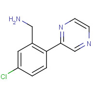 681128-83-6 (5-chloro-2-pyrazin-2-ylphenyl)methanamine chemical structure