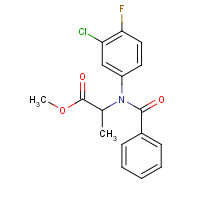 52756-25-9 methyl 2-(N-benzoyl-3-chloro-4-fluoroanilino)propanoate chemical structure