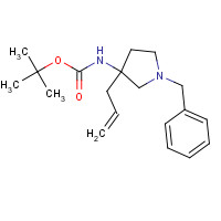 1443741-64-7 tert-butyl N-(1-benzyl-3-prop-2-enylpyrrolidin-3-yl)carbamate chemical structure
