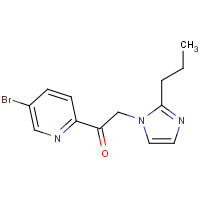 870761-79-8 1-(5-bromopyridin-2-yl)-2-(2-propylimidazol-1-yl)ethanone chemical structure