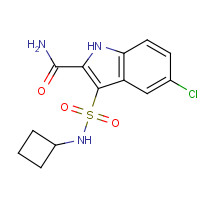 660412-70-4 5-chloro-3-(cyclobutylsulfamoyl)-1H-indole-2-carboxamide chemical structure